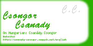csongor csanady business card
