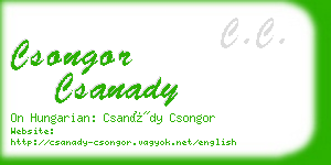 csongor csanady business card